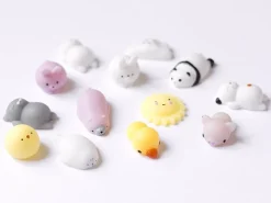 Mini squishy ours polaire rose - anti-stress