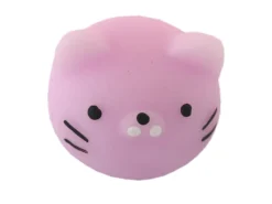 Mini squishy tête de chat mauve - anti-stress