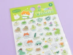Mini stickers épais coréens - chat pomme