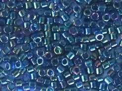 Miyuki Delicas 11/0 - Emerald lined cobalt ab DB-1763