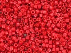 Miyuki Delicas 11/0 - Opaque sf dyed bright red DB-791
