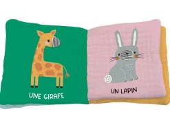 Mon premier livre tissu en lange - Les animaux
