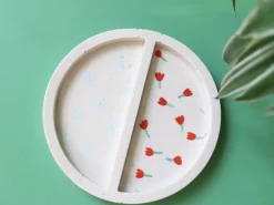 Moule en silicone - Coupelle ronde 2 compartiments - 11,4 cm de diamètre