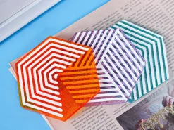 Moule en silicone - Dessous de verre hexagonal - 12 x 10,5 cm