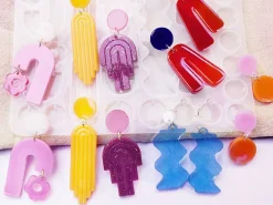 Moule en silicone - Formes géométriques abstraites pour boucles d'oreilles