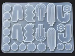 Moule en silicone - Formes géométriques abstraites pour boucles d'oreilles