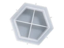 Moule en silicone - Moyenne coupelle hexagonale - 15,8 x 13,9 cm
