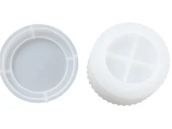 Moule silicone - Boîte striée et couvercle - 8 cm