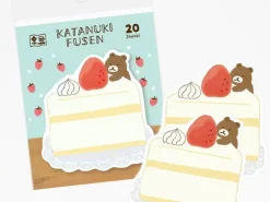 Notes adhésives japonaises - Gâteau et ours gourmand - Watashi-Biyori
