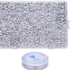Pack boite de perles en plastique alphabet et bobine de fil élastique