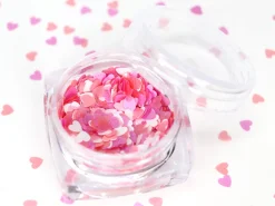 Paillettes en forme de cœur - Nuances de rose