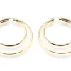 Paire de boucles d'oreilles créoles - Acier inoxydable doré - 54 mm