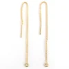 Paire de boucles d'oreilles chainette - dorée à l'or fin