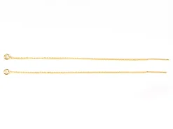 Paire de boucles d'oreilles chainette - dorée à l'or fin