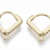Paire de boucles d'oreilles huggies - forme triangle - 13 x 13 x 2,5 mm - doré à l'or fin 18K