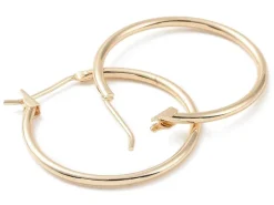 Paire de créoles - Doré à l'or fin 18K - 25 mm