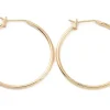 Paire de créoles - Doré a l'or fin 18K - 30 mm