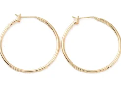 Paire de créoles - Doré a l'or fin 18K - 30 mm