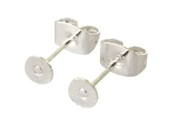 Paire de puces d'oreilles avec embouts - flash argent 925