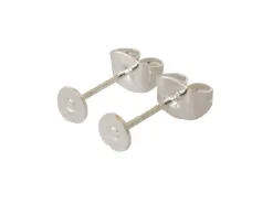 Paire de puces d'oreilles avec embouts - flash argent 925