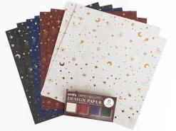 Papier design 8 feuilles, motif scintillant
