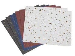 Papier design 8 feuilles, motif scintillant