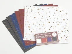 Papier design 8 feuilles, motif scintillant