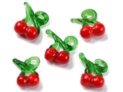 Pendentif cerise en verre
