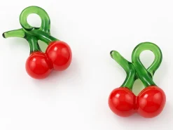 Pendentif cerise en verre
