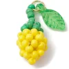 Pendentif citron jaune en perles de rocailles