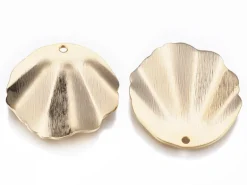 Pendentif coquillage 30 mm - doré à l'or fin