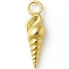 Pendentif coquillage plaqué or 14 K en acier inoxydable 304
