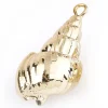 Pendentif coquillage spirale 25 mm - laiton doré