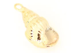 Pendentif coquillage spirale 25 mm - laiton doré
