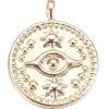 Pendentif doré à l'or fin 18K – Oeil talisman