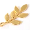 Pendentif feuille - doré à l'or fin