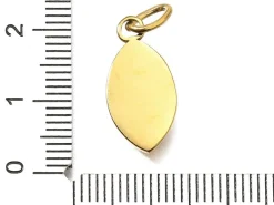 Pendentif œil en acier inoxydable 304 doré à l’or fin