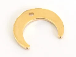 Pendentif lune - doré à l'or fin