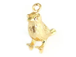 Pendentif oiseau - doré à l'or fin