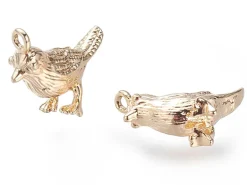 Pendentif oiseau - doré à l'or fin