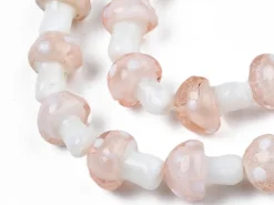 Perle champignon - Rose et blanc