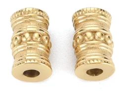 Perle colonne intercalaire - Doré à l'or fin 14k - 9 x 6 mm