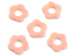 Perle fleur opaque - Pêche