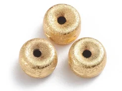 Perle intercalaire pour bijoux dorée - 10 x 6 mm