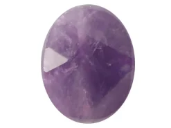 Perle naturelle à facettes ovale - Amethyste - 10 x 8 mm