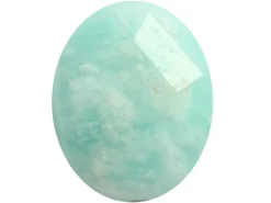 Perle naturelle à facettes ovale - Amazonite - 10 x 8 mm