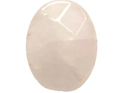 Perle naturelle à facettes ovale - Quartz rose - 10 x 8 mm