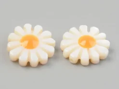 Perle paquerette en nacre véritable - 12 mm