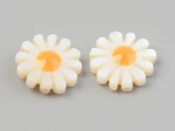 Perle paquerette en nacre véritable - 12 mm