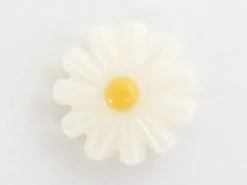 Perle paquerette en nacre véritable - 10 mm